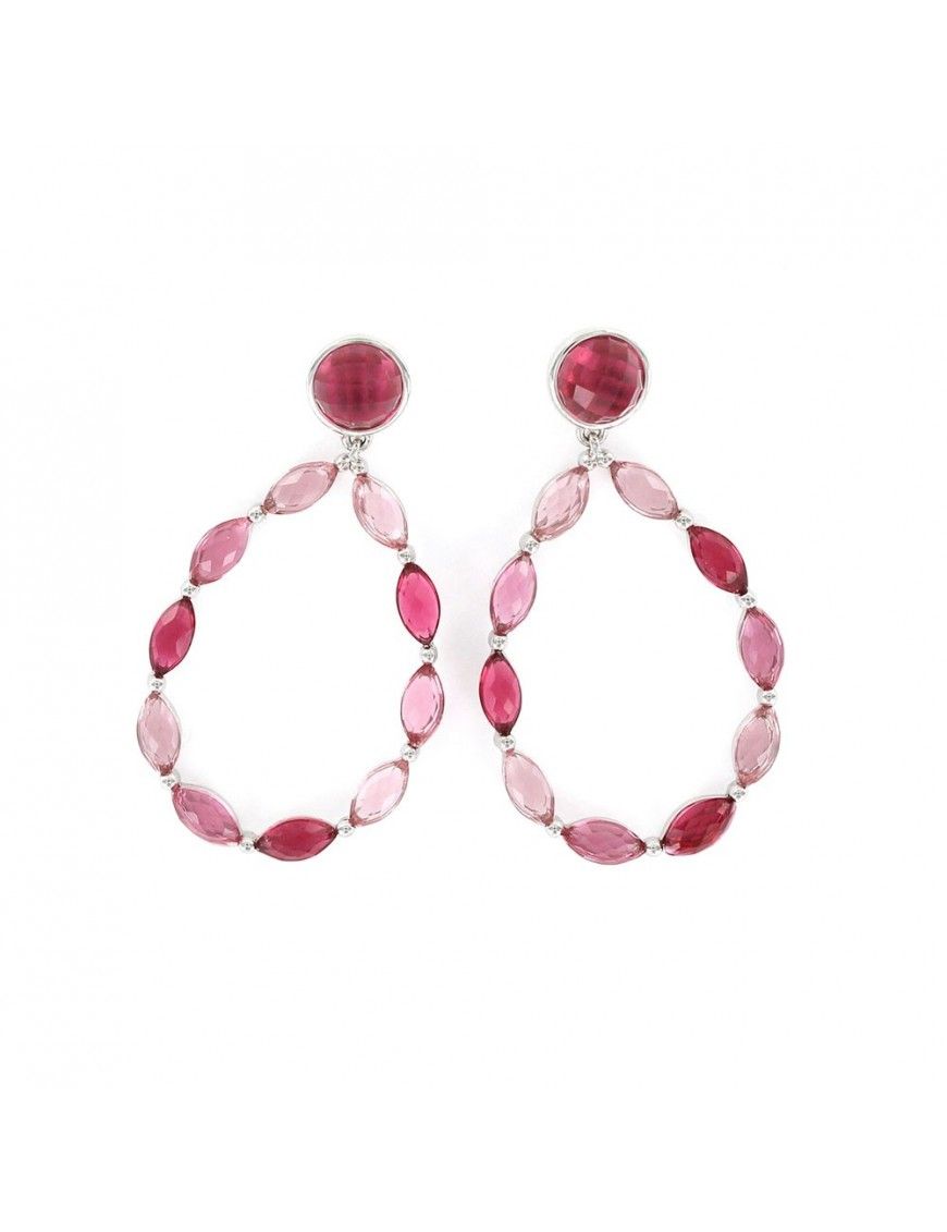 Pendientes Plata Mujer Piedras facetadas 9104616