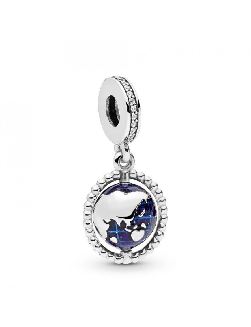 Charm colgante Plata Pandora  Globo Giratorio 798021CZ