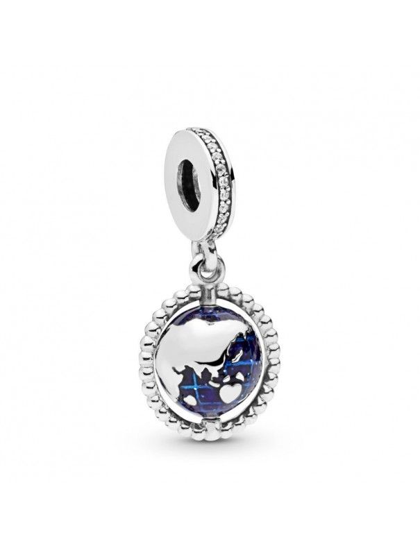Charm colgante Plata Pandora  Globo Giratorio 798021CZ