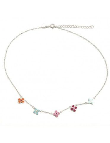 Collar Agatha Ruiz Plata Niña  flor 110FLO
