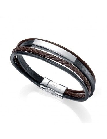 Pulsera Viceroy Piel y Acero Hombre 6368P09019