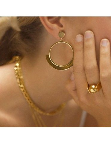 Pendientes Aro tendiencia Anartxy Acero Mujer BPE011D