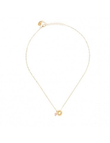 Collar Uno de 50 baño oro Mujer Ciambella Rosa COL1410RSAORO0U