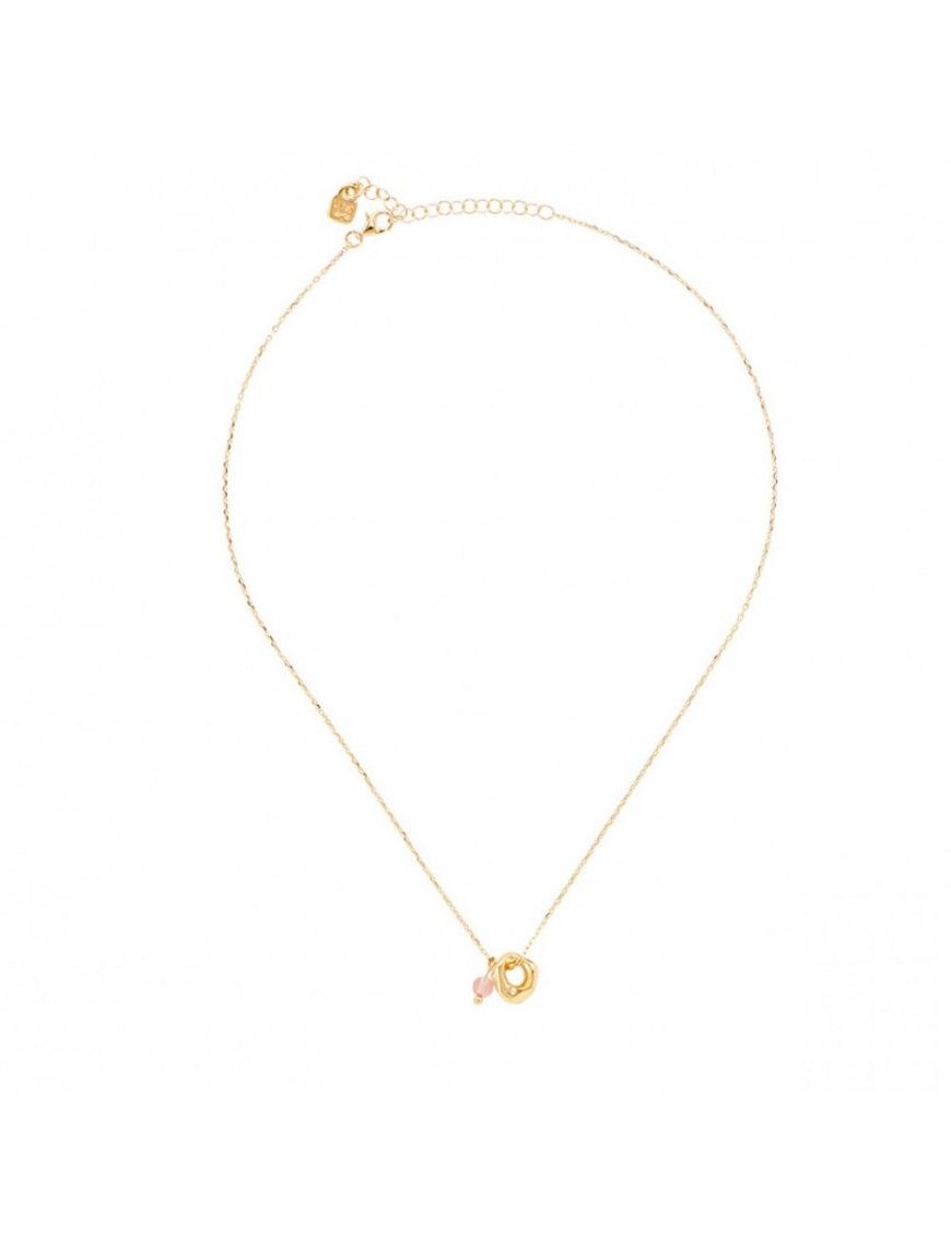 Collar Uno de 50 baño oro Mujer Ciambella Rosa COL1410RSAORO0U