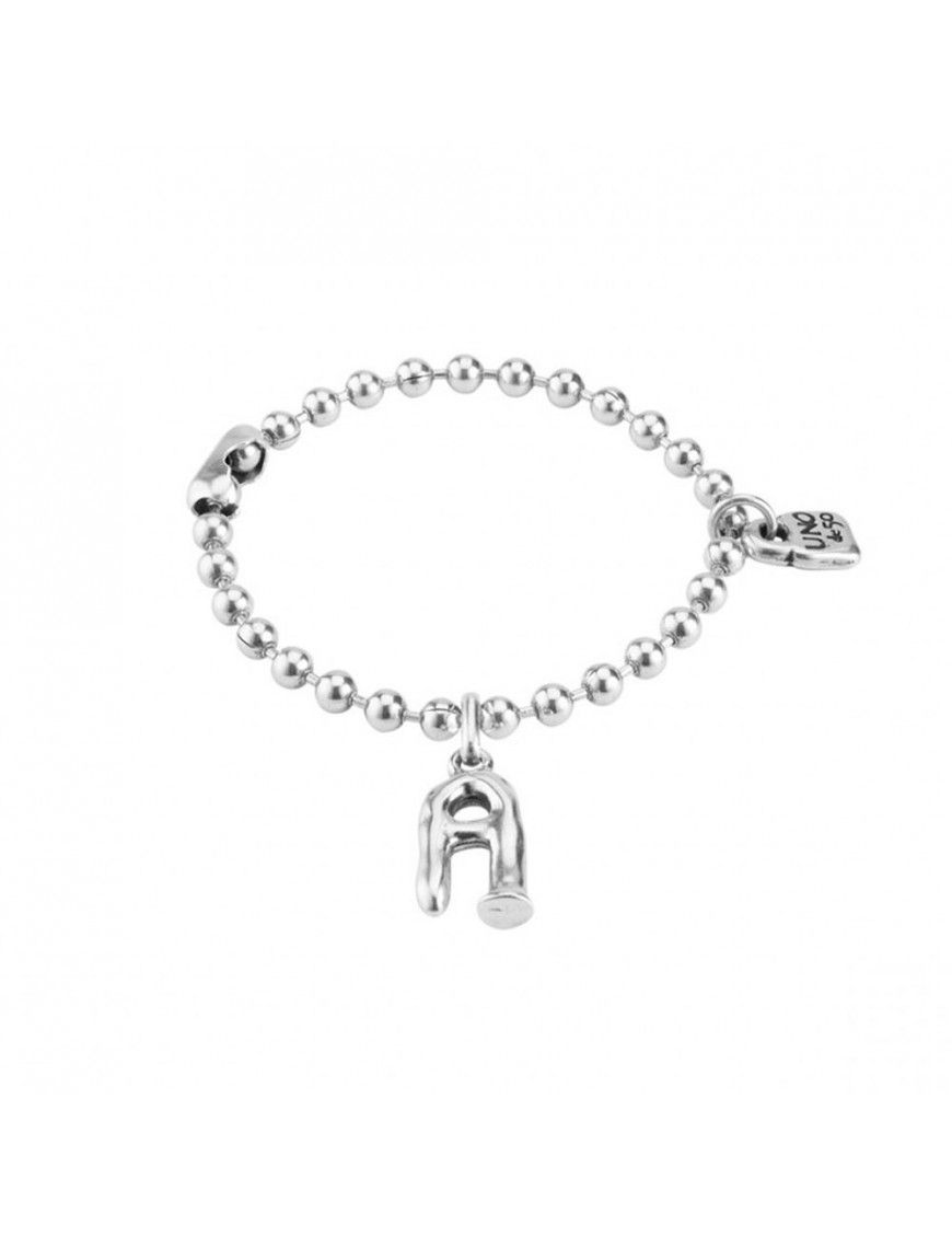 Pulsera Uno de 50 Metal Mujer letra A CHA0027&PUL1829MTL