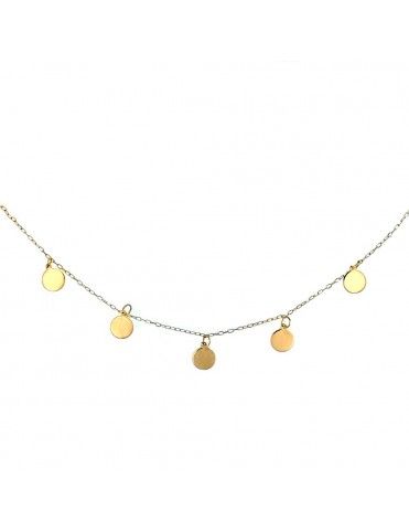 Collar oro amarillo círculos W1156-G