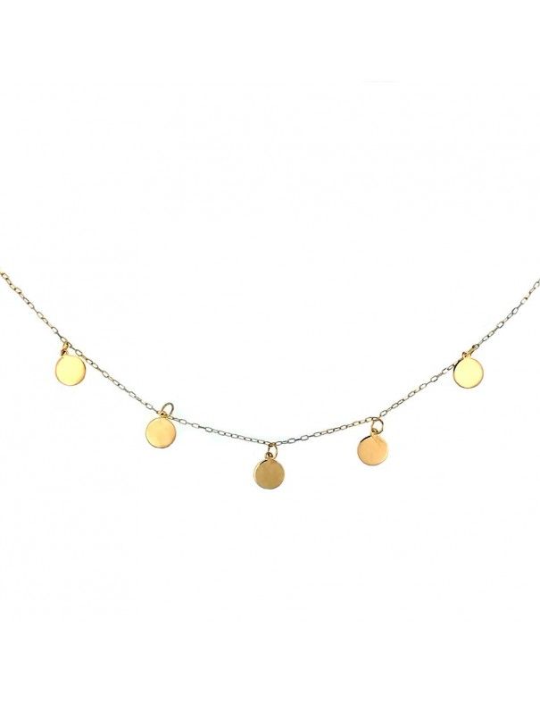 Collar oro amarillo círculos W1156-G