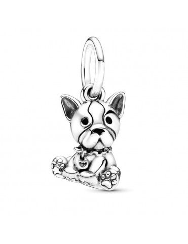 Charm Pandora plata perro colgante Bulldog 798008EN16