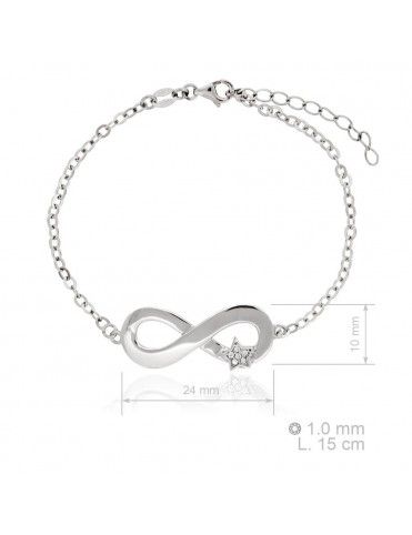Pulsera Plata infinito Mujer 120044