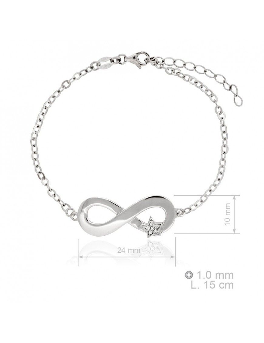 Pulsera Plata infinito Mujer 120044