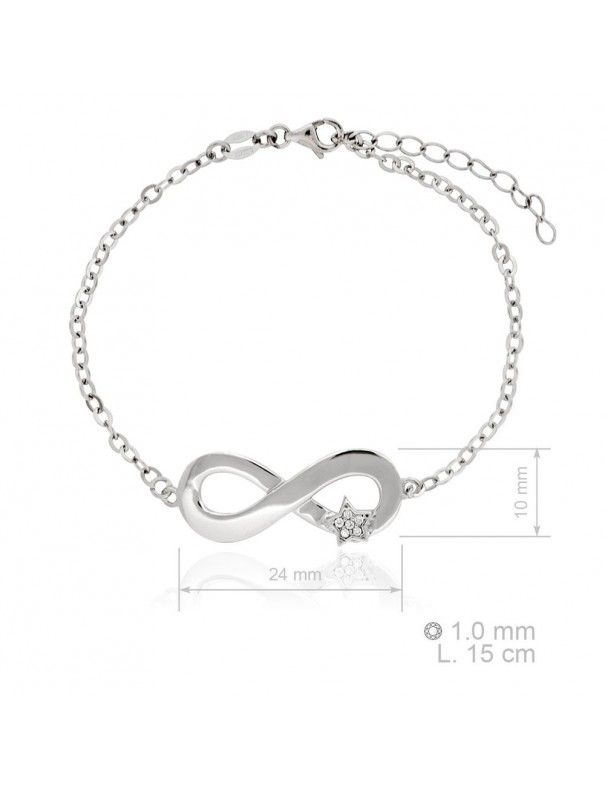 Pulsera Plata infinito Mujer 120044