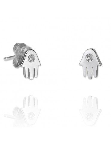 Pendiente Plata Mujer mano de Fátima 151457