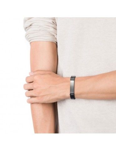 Pulsera Viceroy Acero y piel Hombre 75156P01011