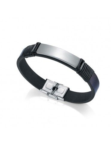 Pulsera Viceroy Acero y piel Hombre 75156P01013