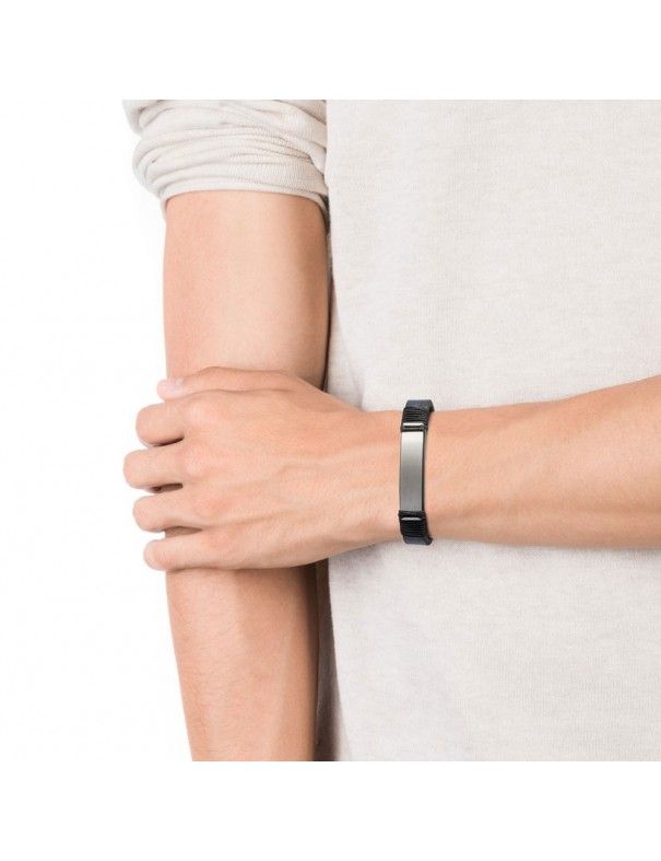 Pulsera Viceroy Acero y piel Hombre 75156P01013