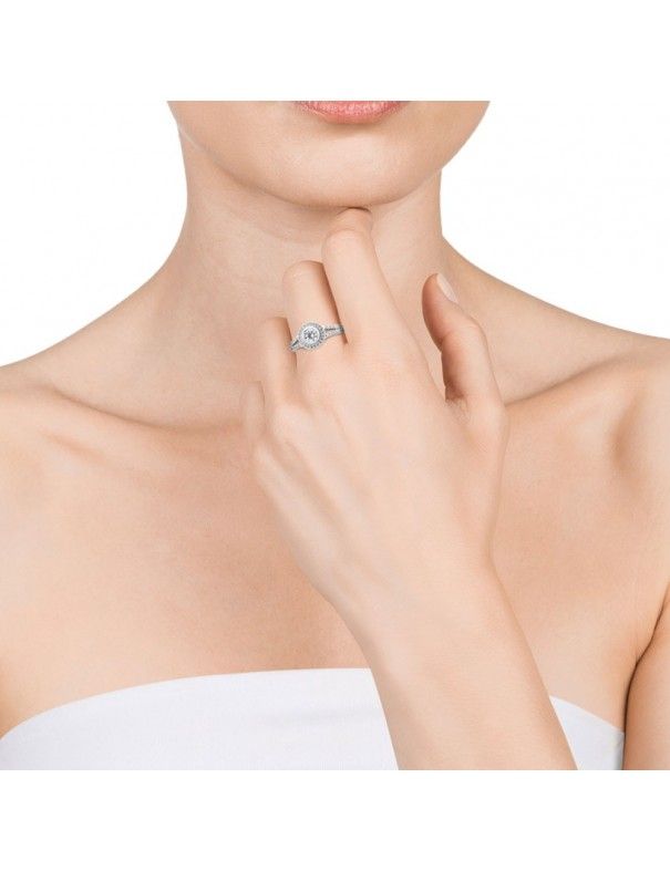 Anillo Viceroy Plata solitario Mujer 71013A012-38