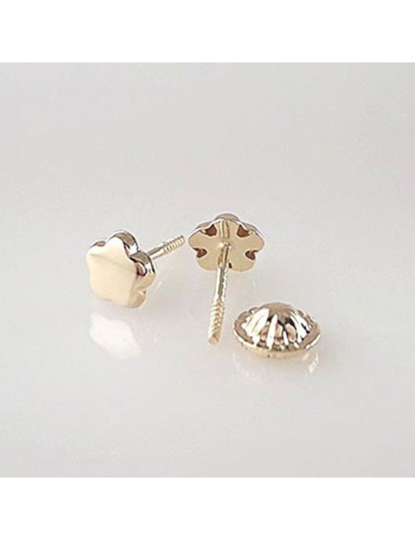 Pendiente suelto Oro Amarillo 18 klts. niña flor 45MA5110