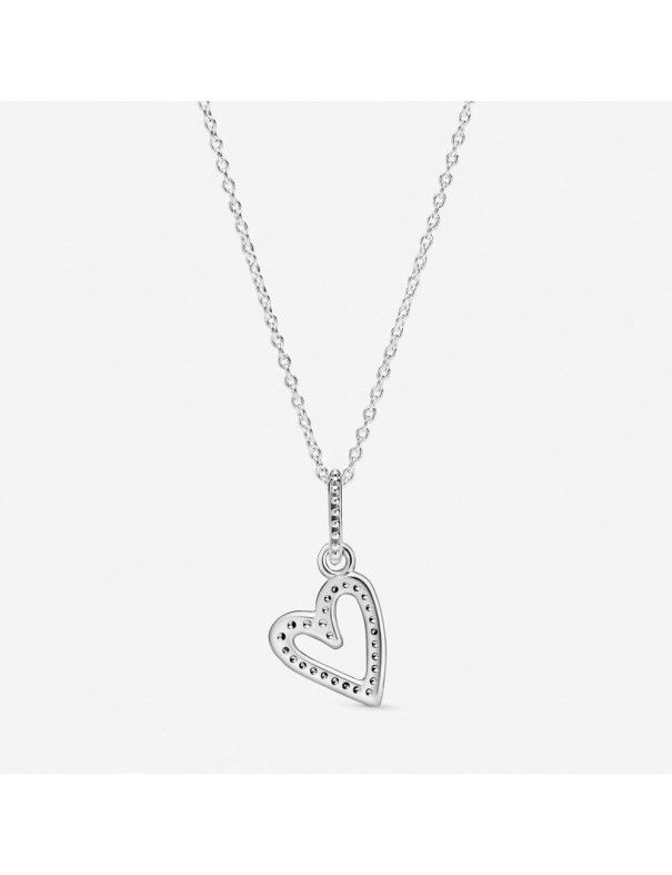 Collar Pandora Plata corazón brillante 398688C01