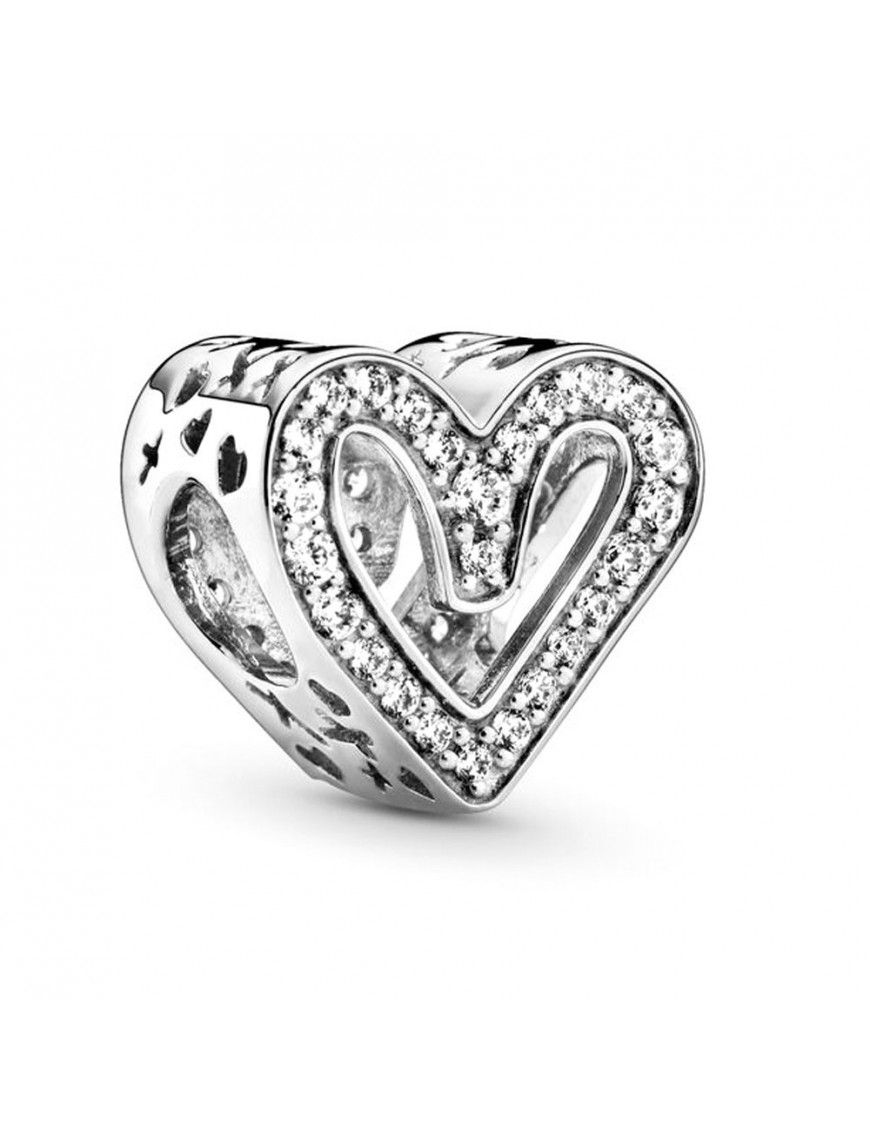 Charm Pandora plata filigrana Corazón Brillante 798692C01