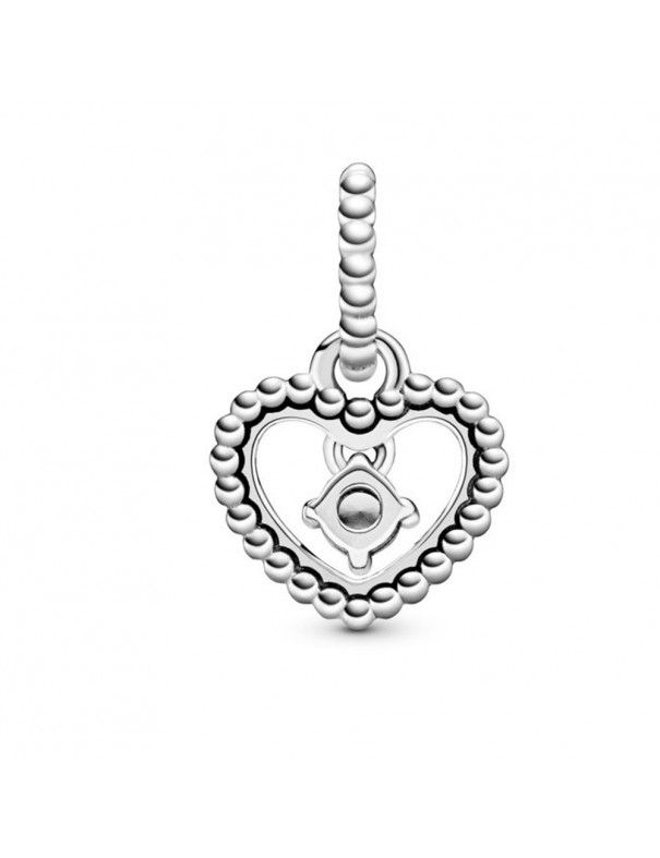 Charm colgante Pandora plata con esferas blanco 798854C04