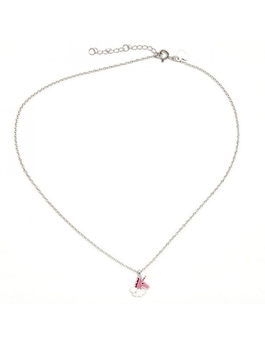 Collar Agatha Ruiz Plata Niña Unicornio Fantasía 115FAN