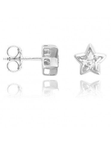 Pendientes Plata Mujer Estrella Circonita 147856