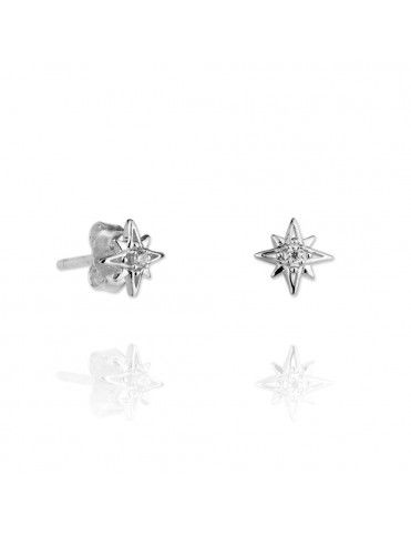 Pendientes Plata Mujer Estrella Circonita 151309