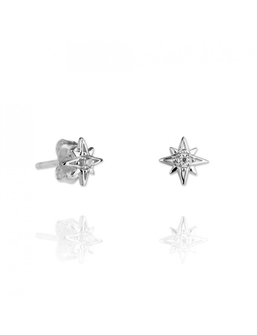 Pendientes Plata Mujer Estrella Circonita 151309