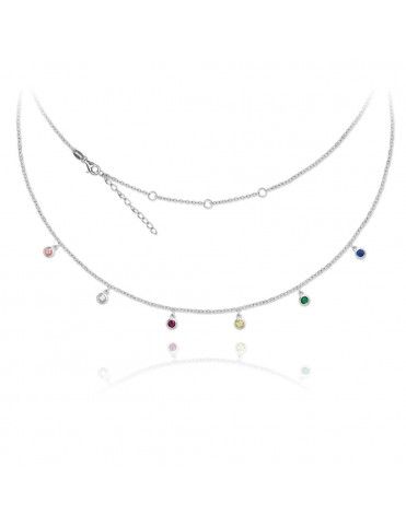 Collar Plata Mujer círculos 174977