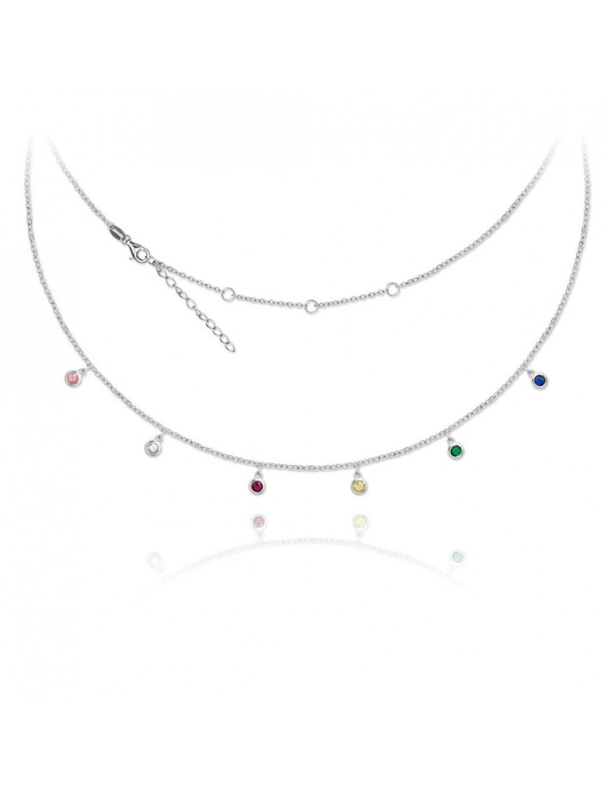 Collar Plata Mujer círculos 174977