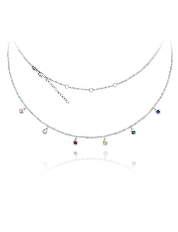 Collar Plata Mujer círculos 174977