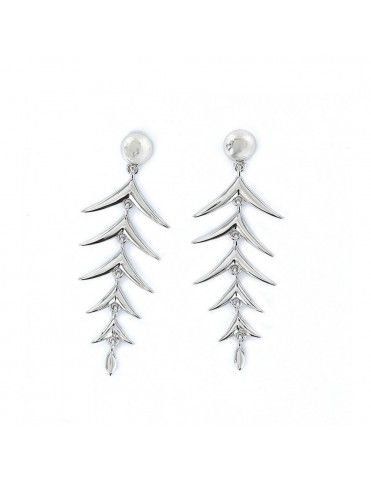 Pendientes Plata Mujer largos pagoda 9106952
