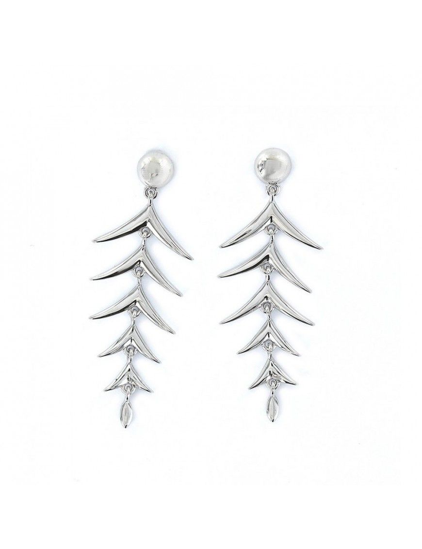 Pendientes Plata Mujer largos pagoda 9106952