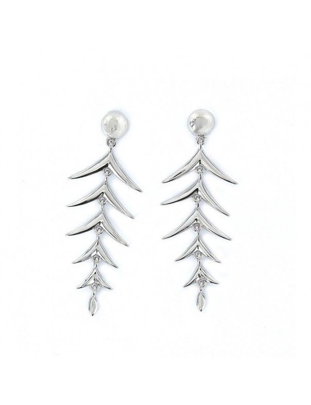 Pendientes Plata Mujer largos pagoda 9106952