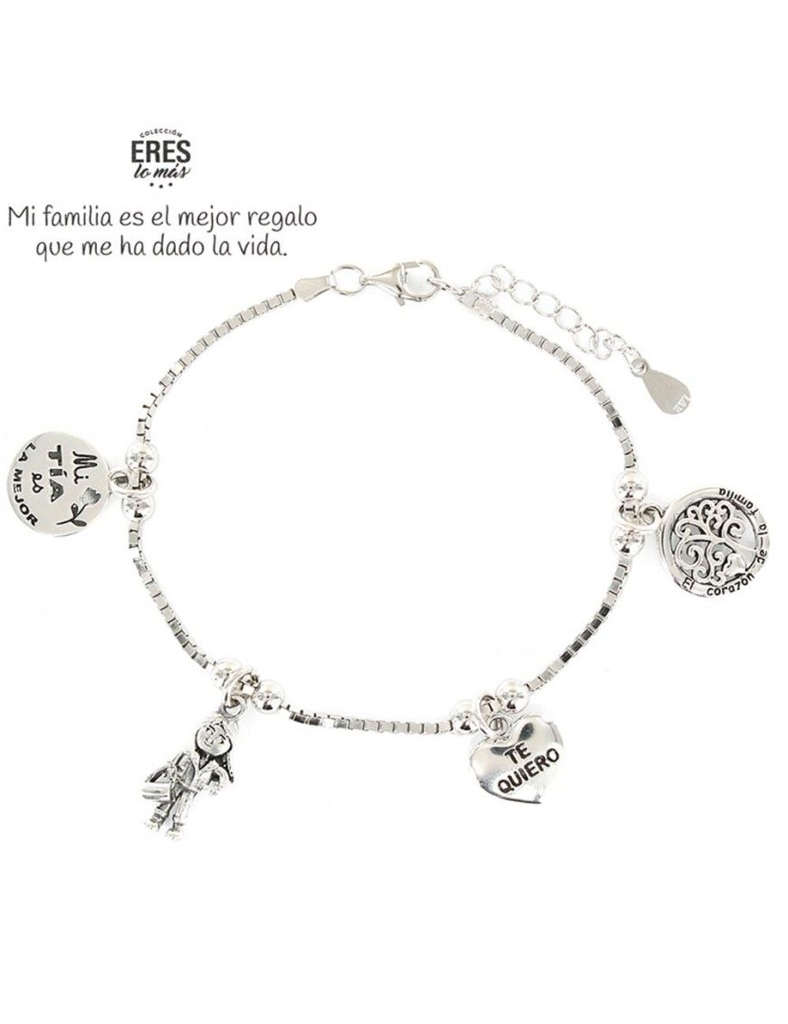 Pulsera plata Mujer colgantes Tía 9107870