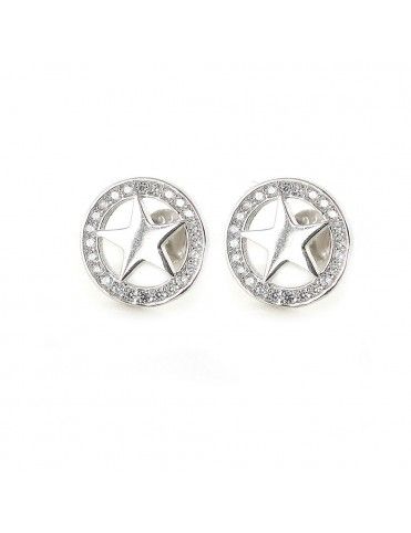 Pendientes Plata Mujer círculo estrella 9108458