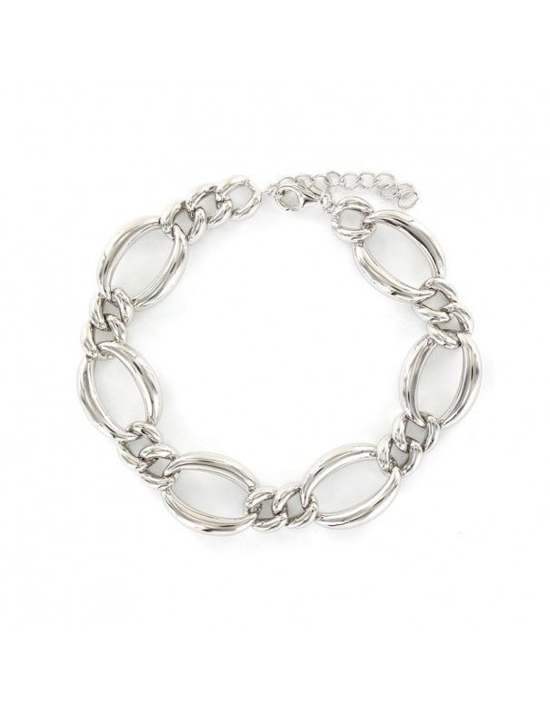 Pulsera Plata Mujer Eslabones circonitas 9108495
