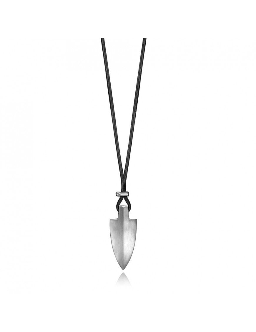 Collar Viceroy acero y piel hombre 15058C01010