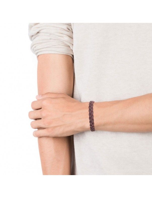 Pulsera Viceroy acero y piel hombre 75182P01011