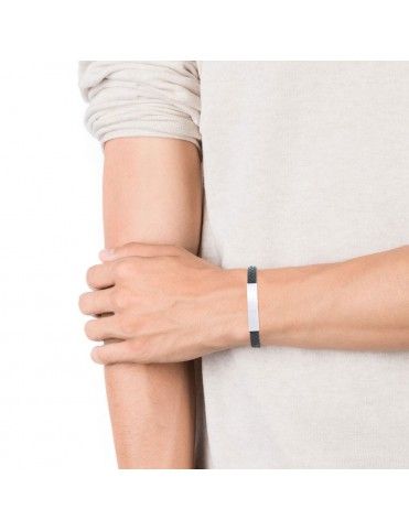 Pulsera Viceroy acero y piel hombre 75185P01013