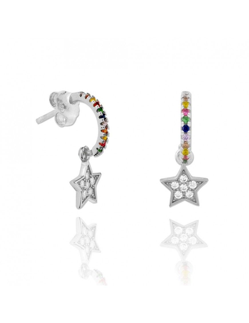 Pendientes plata circonitas estrella 151609