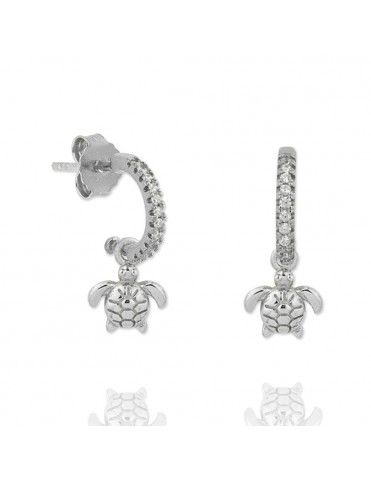 Pendientes plata tortuga 151761