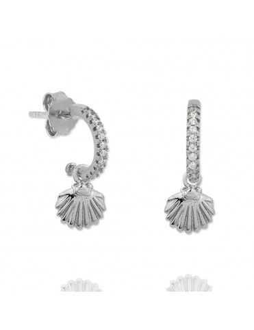Pendientes plata concha 151763