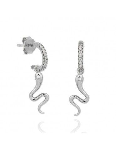 Pendientes plata serpiente 151767