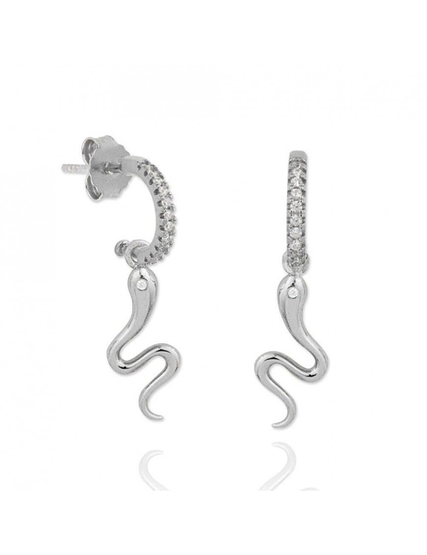 Pendientes plata serpiente 151767