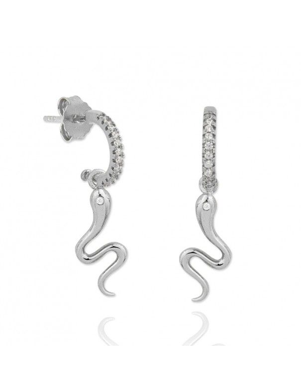Pendientes plata serpiente 151767
