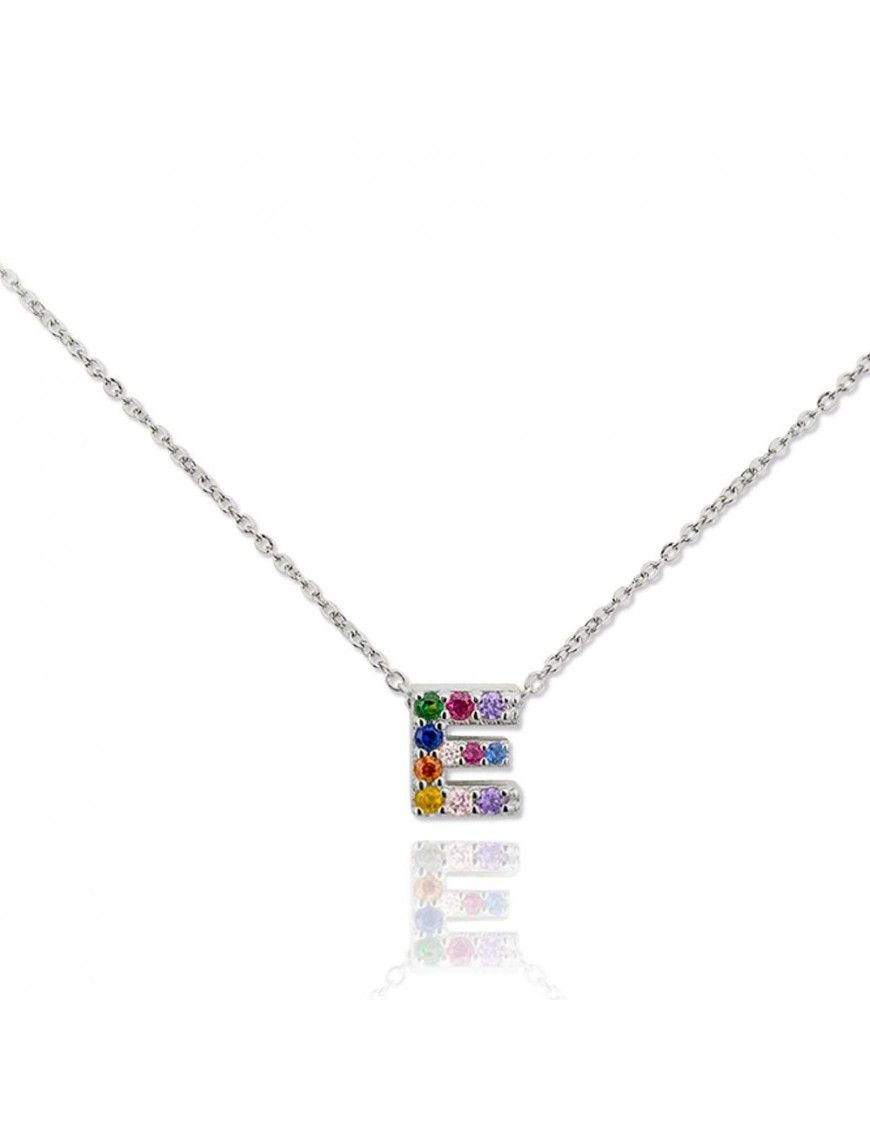 Collar plata letra E 175028