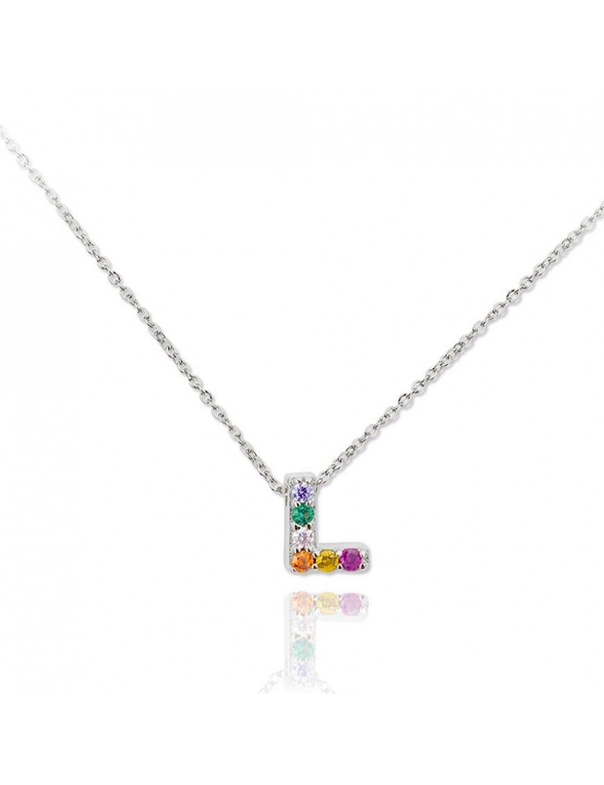 Collar plata letra L 175040