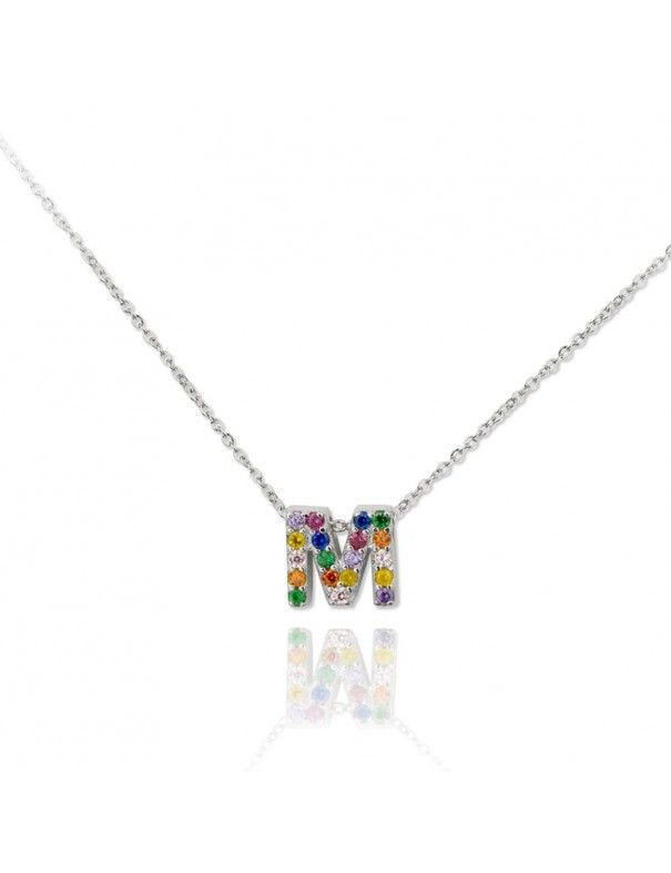 Collar plata letra EME 175042