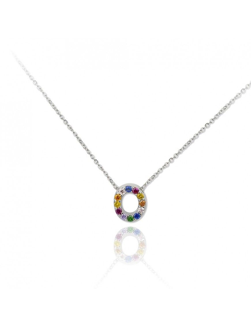 Collar plata letra O 175046